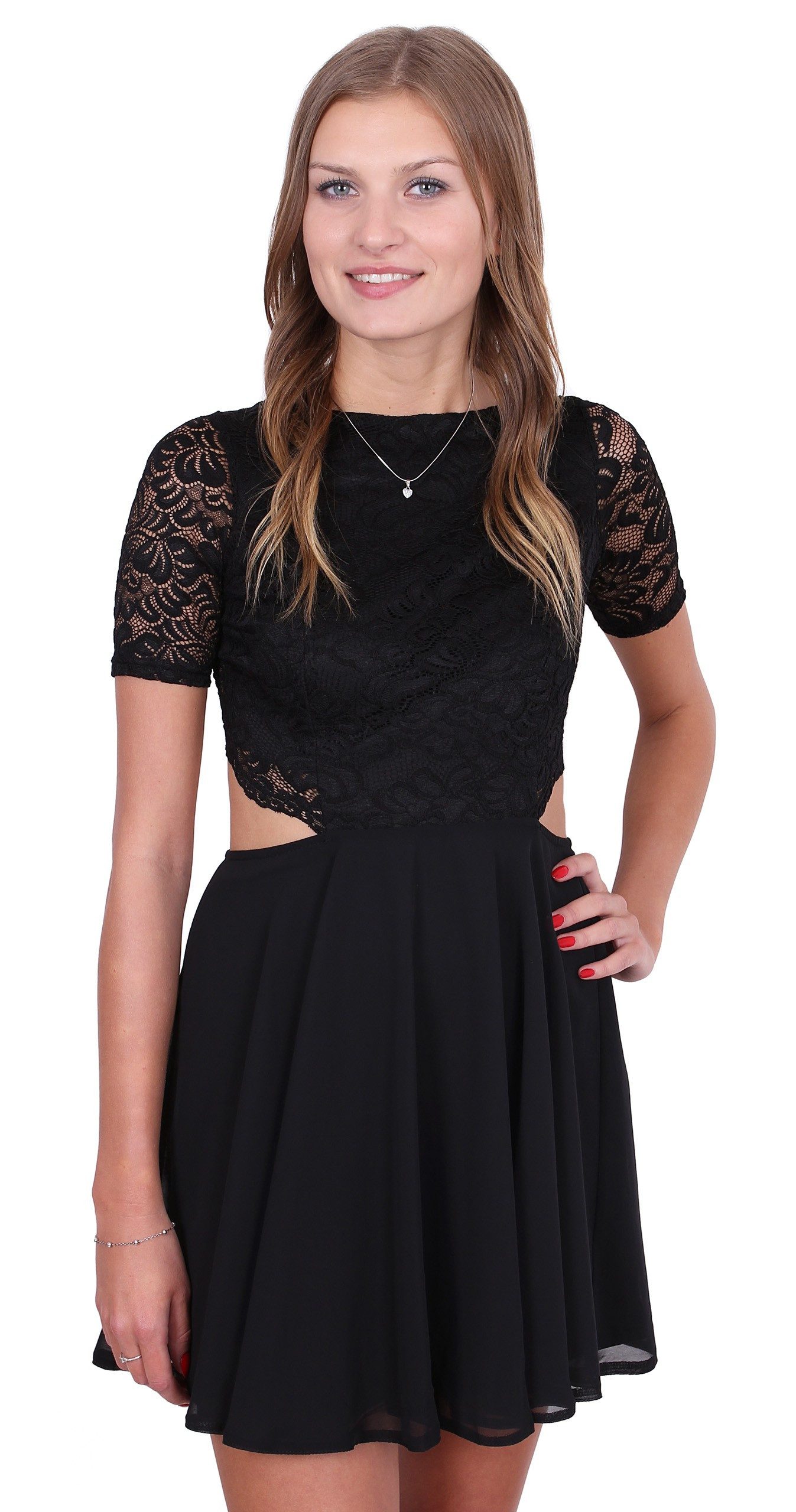 Sarcia.eu Minikleid John Zack Schwarzes rückenfreies günstig online kaufen