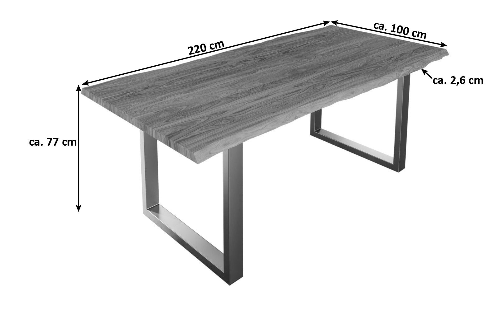Loreno® Baumkantentisch Lauren, Tisch Baumkante 220 günstig online kaufen