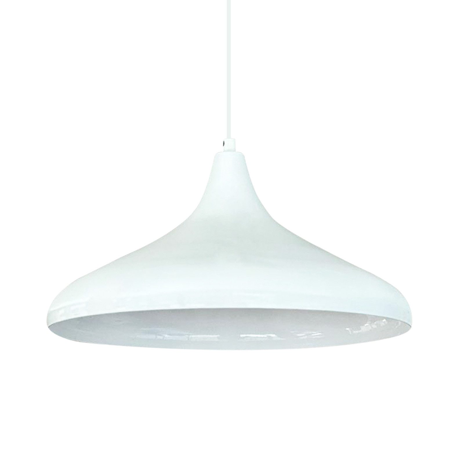 Bamyum Pendelleuchte Bamyum Pendelleuchte Champion 35cm Metall Weiss-Innen Weiss E27 Lampe, ohne Leuchtmittel