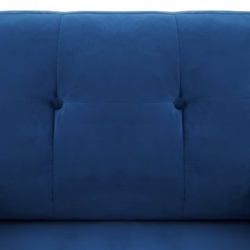 SOFTWEARY 2-Sitzer Einzelsofa, Bezug aus Samt, Sofa mit Armlehnen, losen Rückenkissen und 2 Zierkissen, Polstersofa, Loungesofa