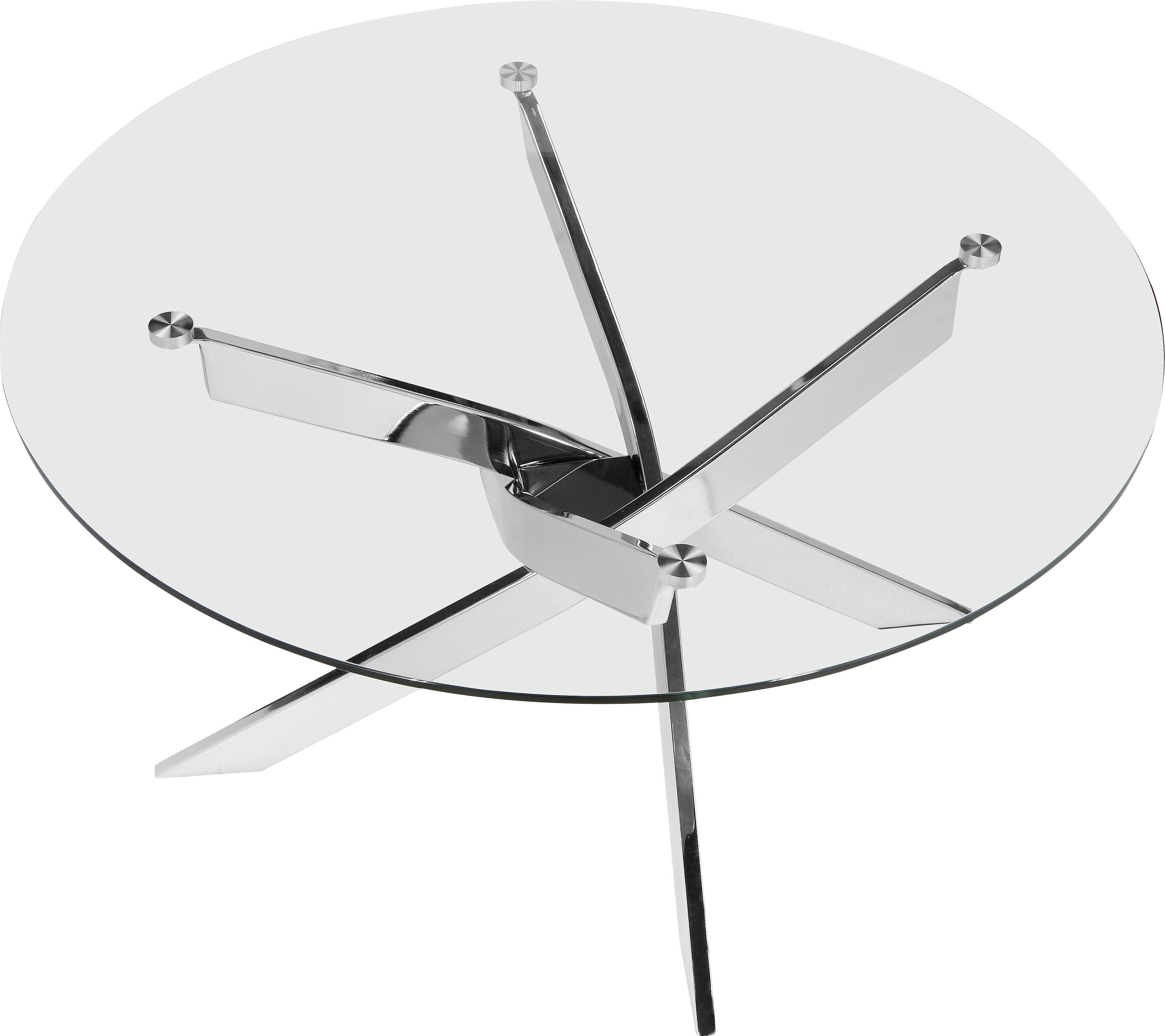 OTTO home Couchtisch Luzie, unterschiedliches Beingestell (in chrome und schwarz), Breite 80 cm