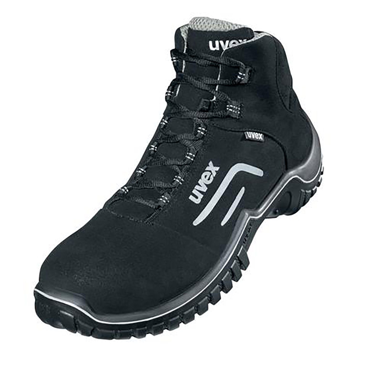 motion style Stiefel S2 schwarz, silber Weite 11 Sicherheitsstiefel
