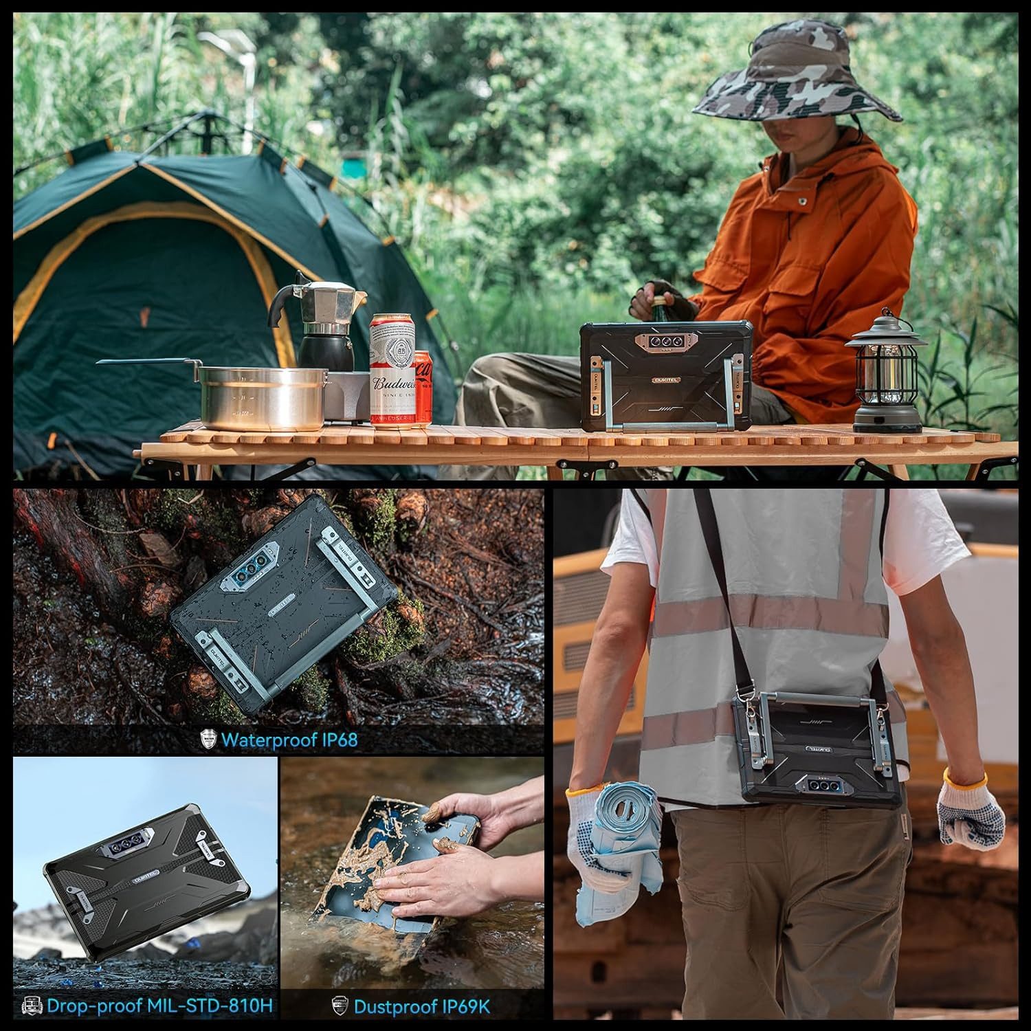 Zevelora Outdoor 5G 32000mAh Akku 12 GB RAM Gaming Tablet (10,1", 256 GB, Android 13, Extrem robustes Gerät für Abenteuer, Arbeit und grenzenlose Freiheit)
