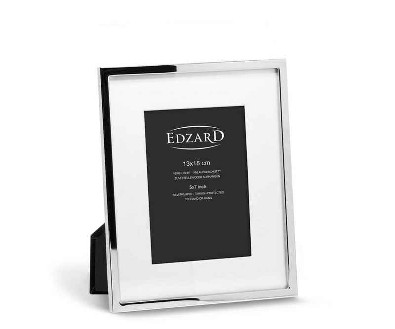 EDZARD Bilderrahmen Rivoli, edel versilbert und anlaufgeschützt, für 13x18 cm Foto