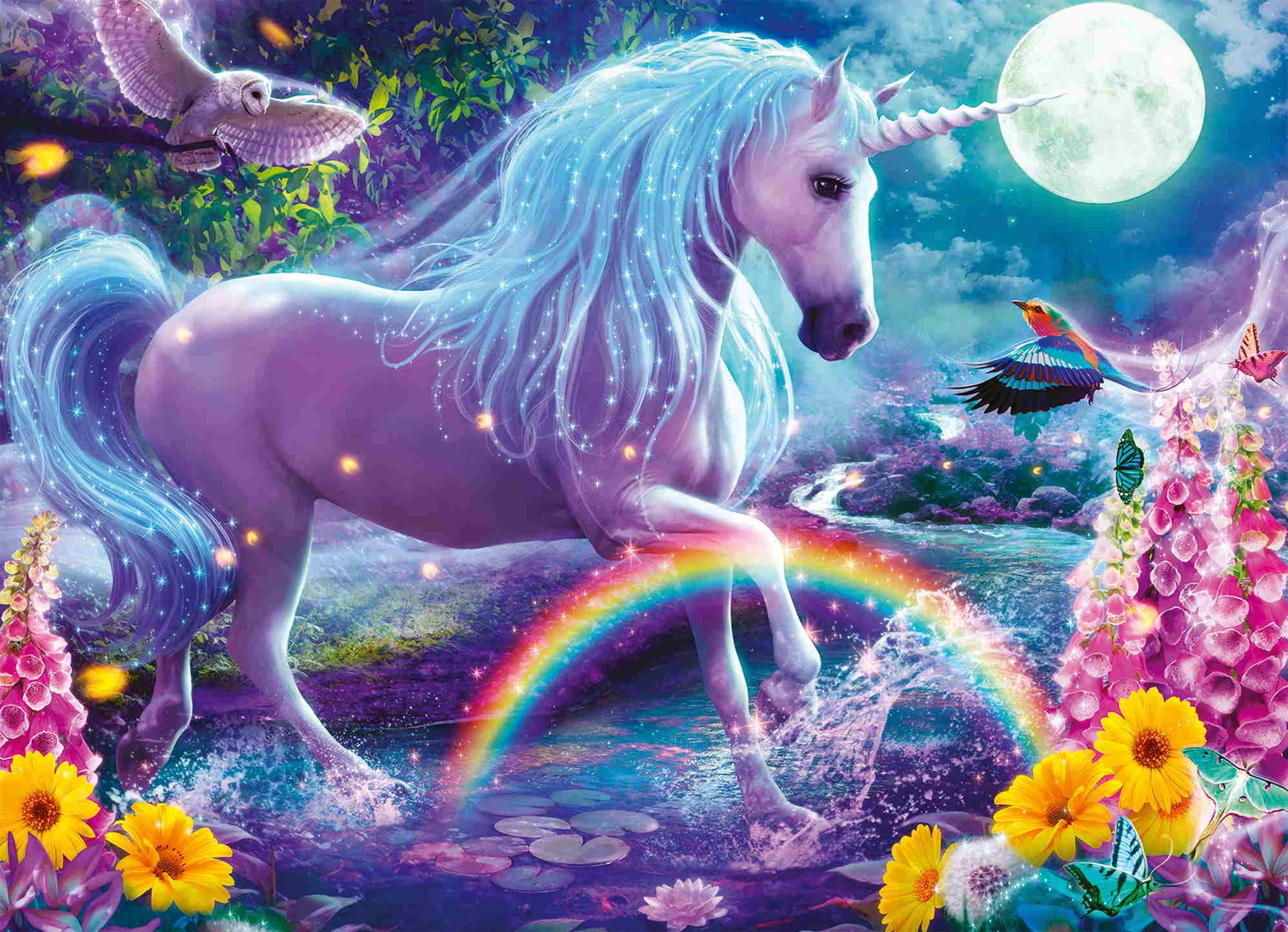 Ravensburger Puzzle 4 x 100 Teile Kinder Puzzle Magische Einhörner 05654, Puzzleteile