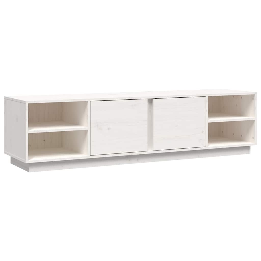 vidaXL TV-Schrank TV-Schrank Weiß 156x40x40 cm Massivholz Kiefer (1-St)