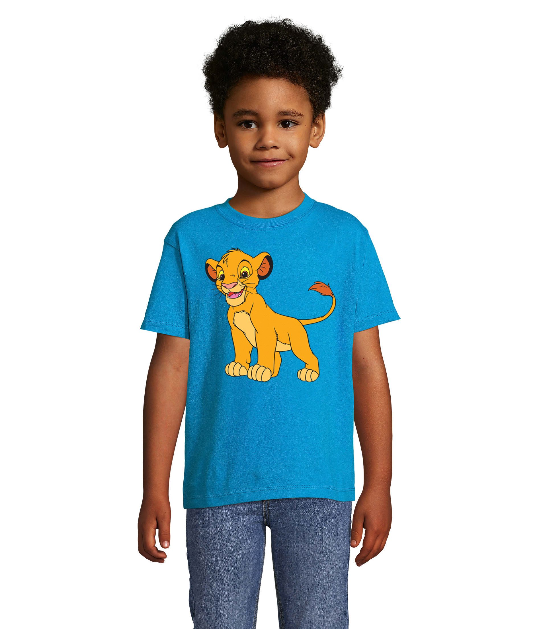 T-Shirt Simba Kinder Unisex – König der Löwen, weiches Baumwollshirt