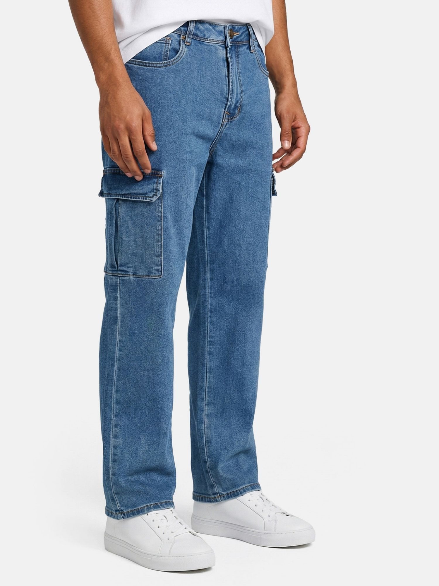 Tazzio Straight-Jeans A112 Regular Fit Cargo Denim Jeans Hose – Bild 5 von 5