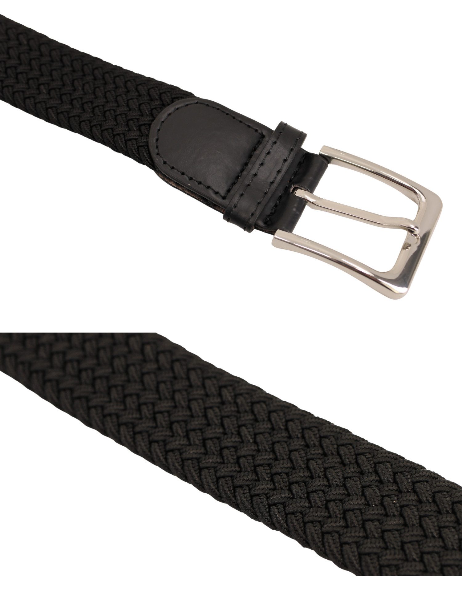 Adel Accessoires Flechtgürtel Unisex Flechtgürtel – Elastisch, 3,5 cm breit, in 15 Farben Dehnbar, ohne Lochsystem, individuell verstellbar