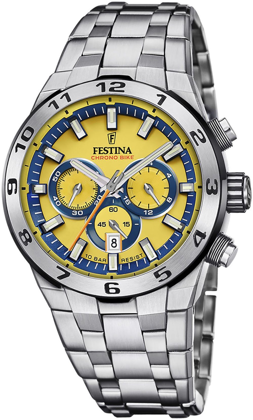 Festina Chronograph Chrono Bike 2024, Armbanduhr, Quarzuhr, Herrenuhr, Stoppfunktion