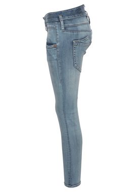 Herrlicher Röhrenjeans PITCH SLIM REUSED DENIM Low Waist mit leichtem Push-Up-Effekt