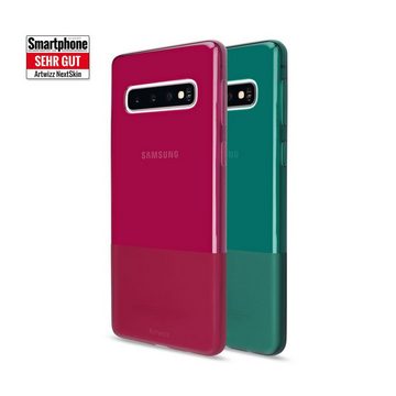 Artwizz Smartphone-Hülle Artwizz NextSkin - Ultra-dünne, elastische Handyhülle mit unterschiedlich beschaffener Oberfläche für Galaxy S10, Petrol