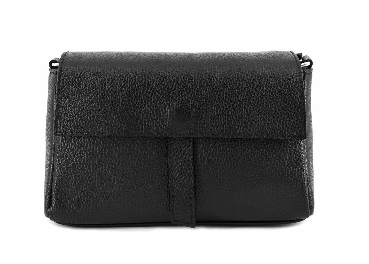 ITALYSHOP24 Schultertasche MADE IN ITALY Damen Leder Tasche Umhängetasche Cross Over Body Clutch, Messenger Bag Brusttasche Hüfttasche Freizeit Abendtasche Smartphone