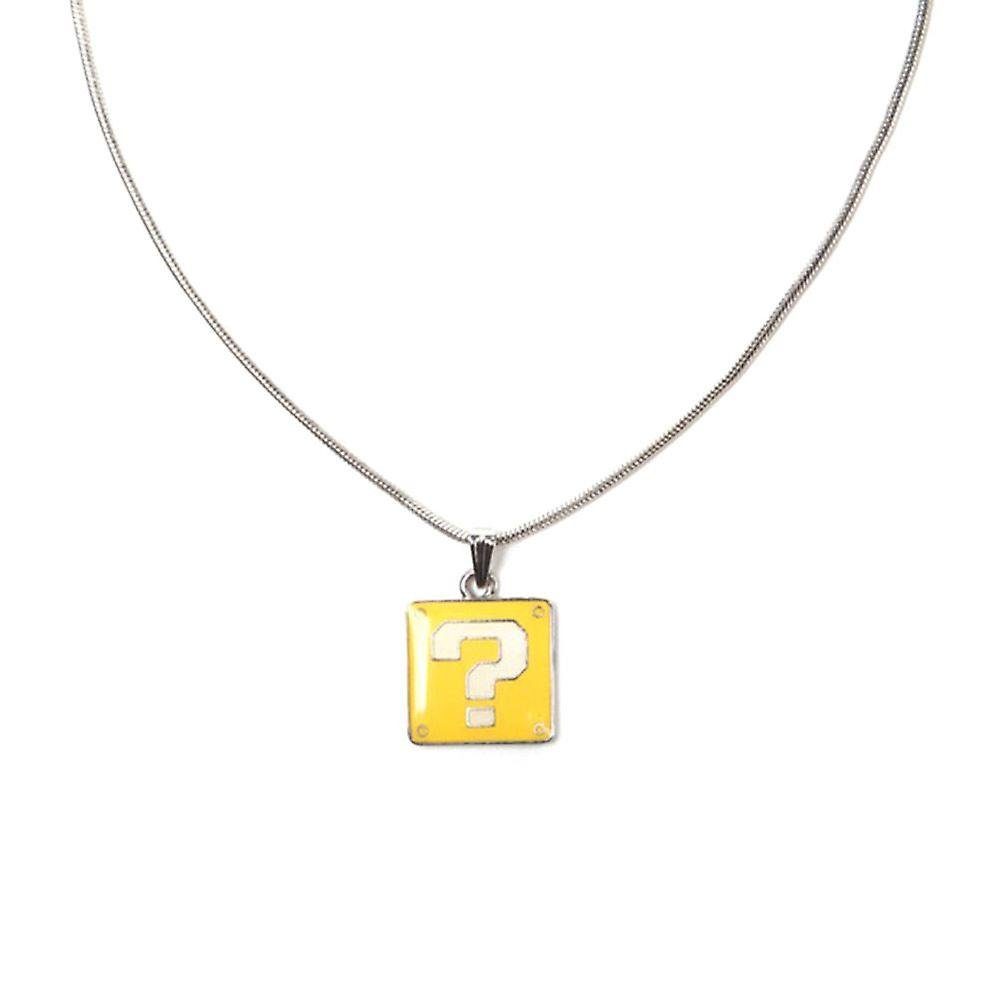 Super Mario Kette mit Anhänger SUPER MARIO Kette Halskette Nintendo Question Mark Box Necklace Kette Fragzeichen