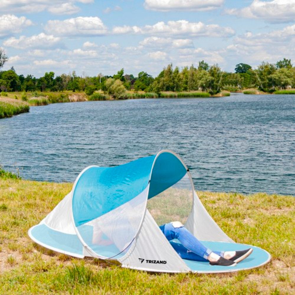 Trizand Faltzelt Strandzelt Pop-Up Zelt 190x120x90 cm, Personen: 2 (Spar-Set, 1 tlg., praktisch stabil), Schutz vor Sonneneinstrahlung