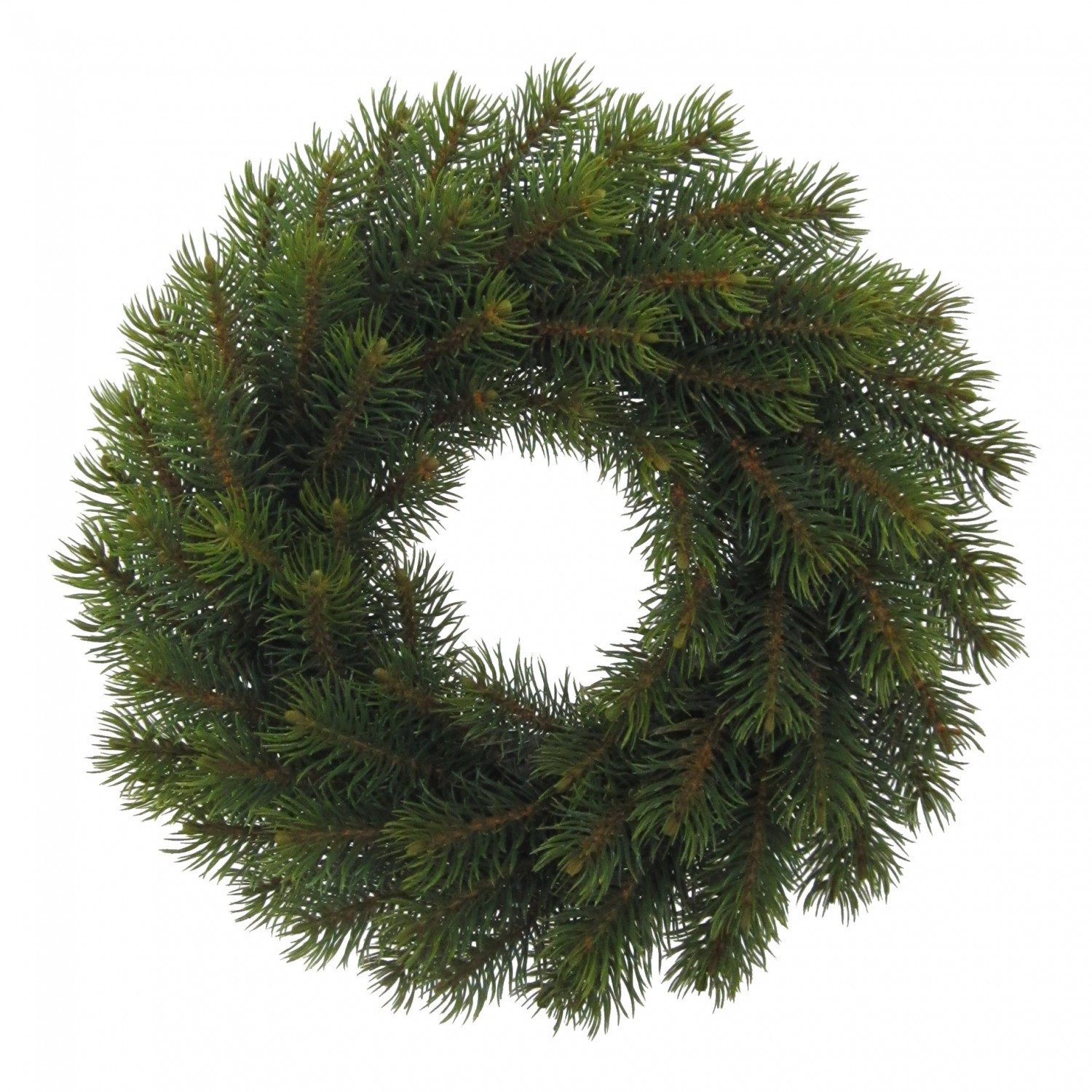 Winterliche Kunstpflanze Künstlicher Tannenkranz grün 23 cm, Fuchs Versand günstig online kaufen