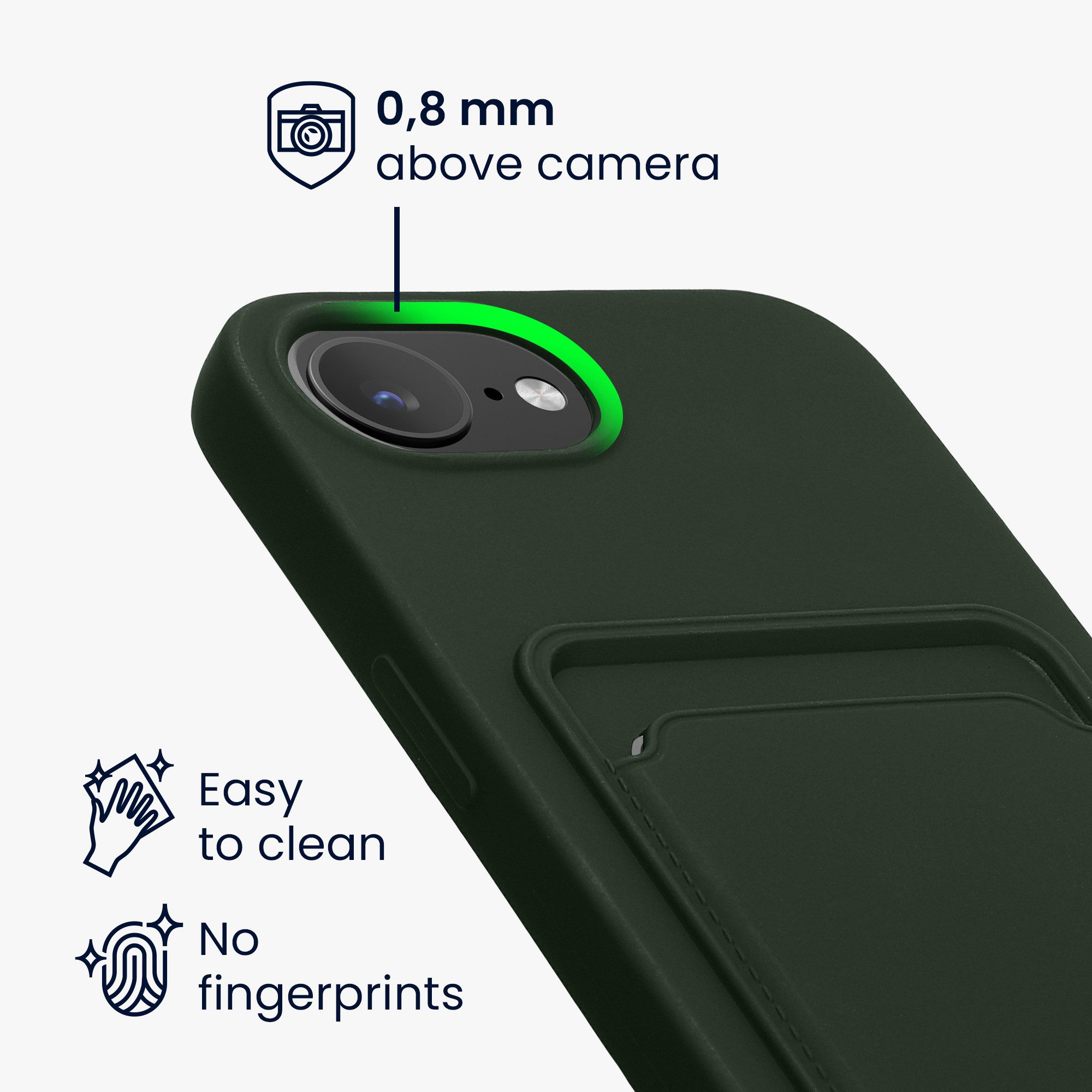 kwmobile Handyhülle Hülle für Apple iPhone 17e / iPhone 16e, Handyhülle mit Fach für Karten - Handy Cover Case