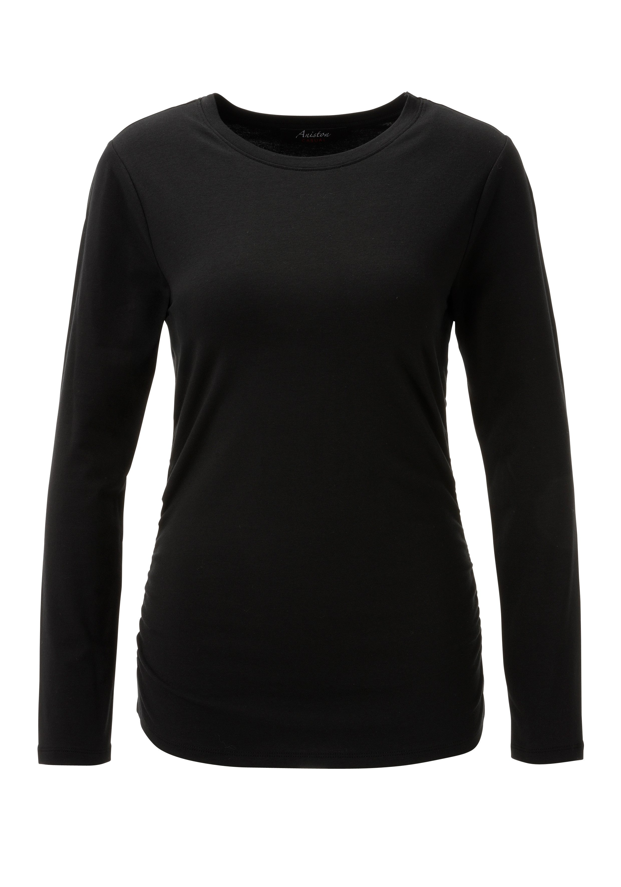 Aniston CASUAL Langarmshirt mit Raffungen an den Seitennähten - NEUE KOLLEKTION – Bild 5 von 5