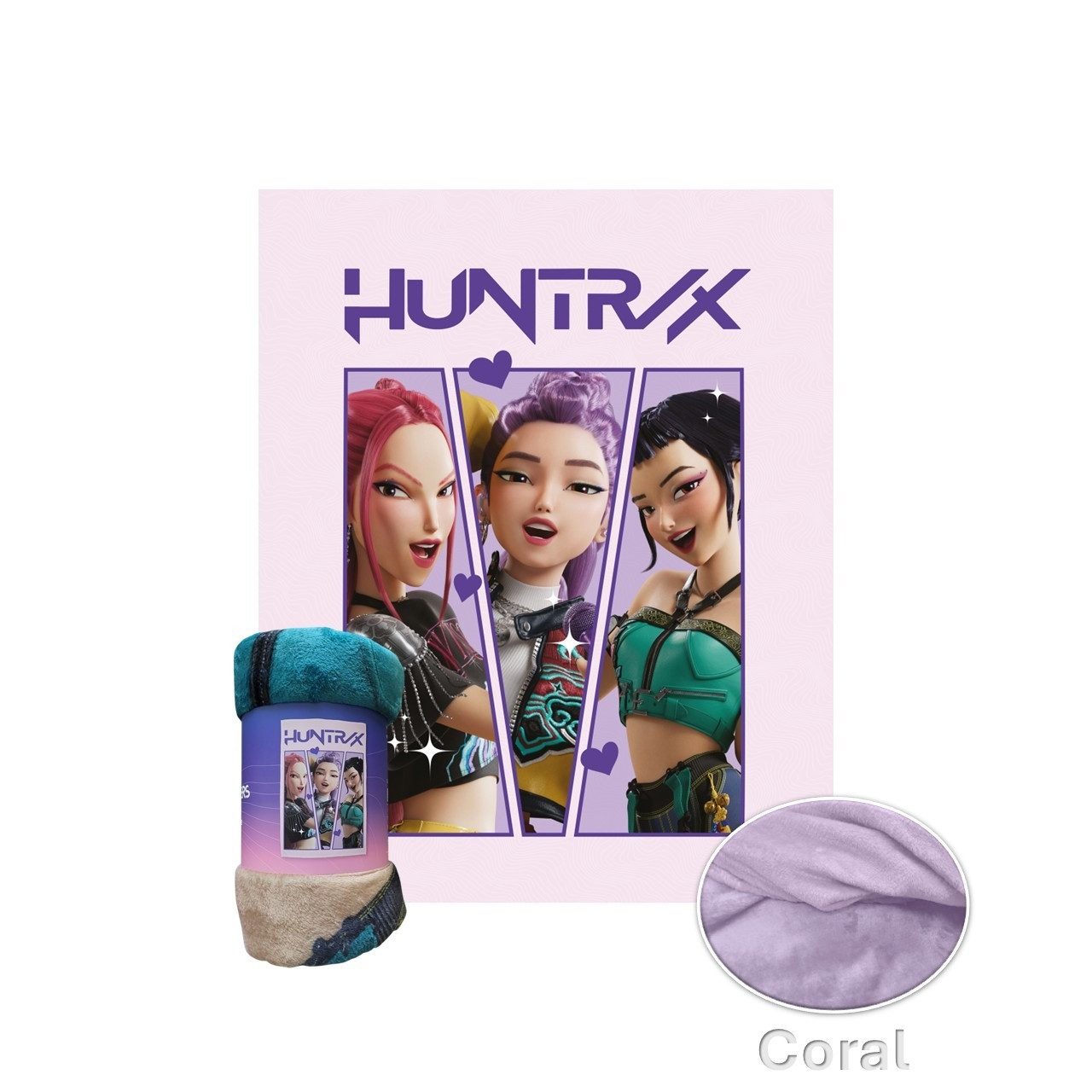 Wohndecke KPop Demon Hunters Coral Decke Wohndecke 130x160 cm, K-Pop Demon Hunters