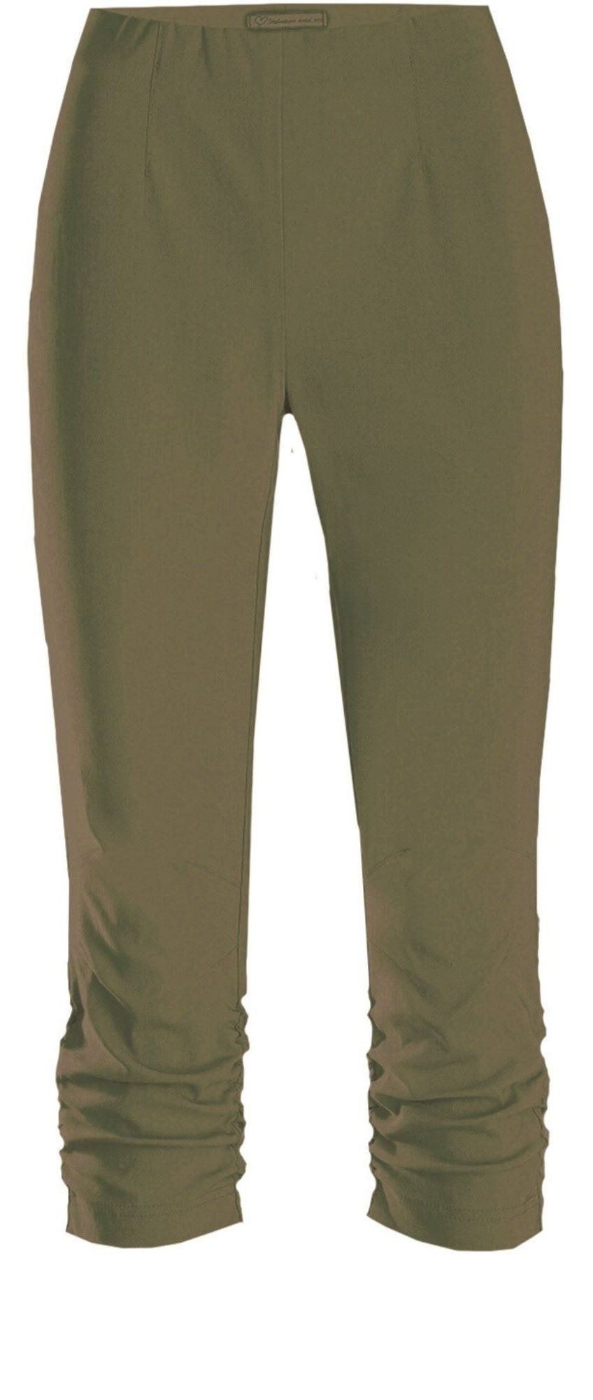 Stehmann Caprihose Maria-530-14060 elastischer Bund, seitliche Raffung am Bein, ohne Verschluss