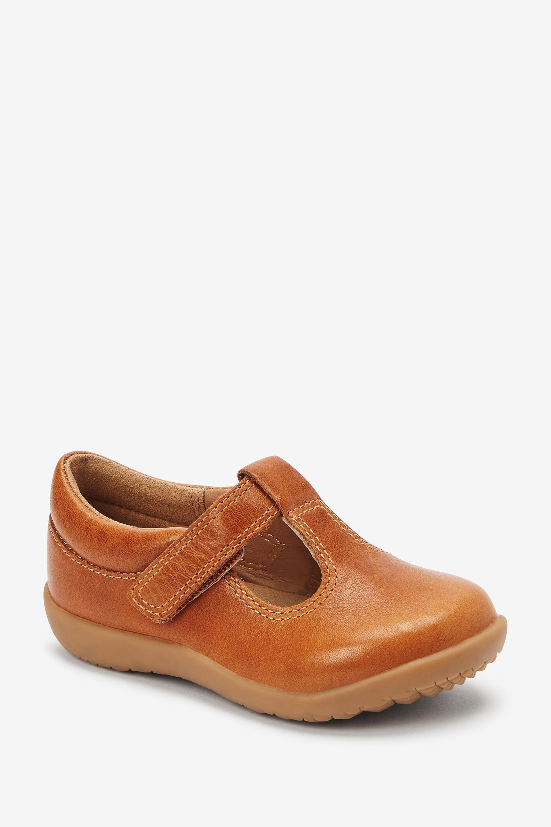 Next Little Luxe™ T-Steg-Schuh aus Leder Schnürschuh (1-tlg)