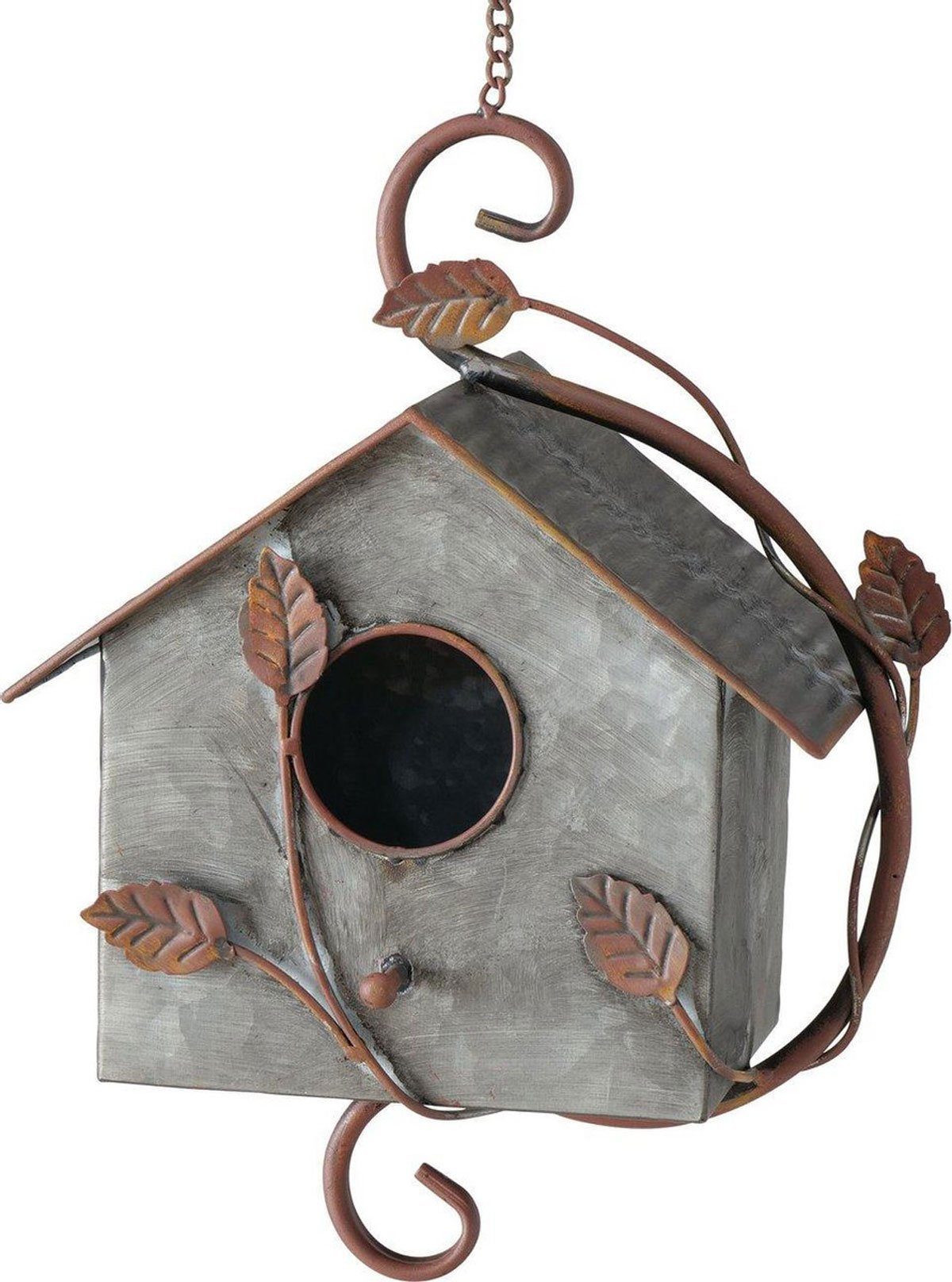 BOLTZE Vogelhaus Vogelhaus aus Zink mit Kette zum Aufhängen