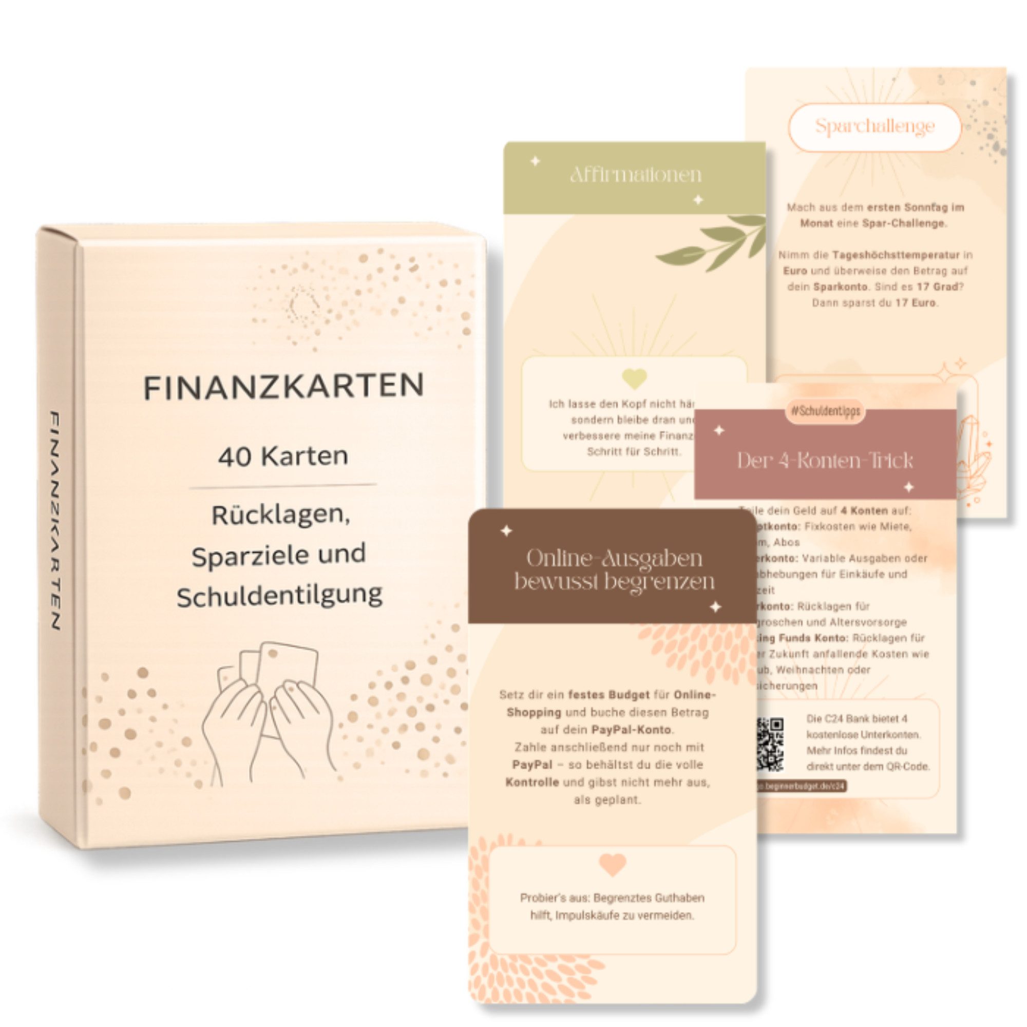 BeginnerBudget Grußkarten Finanzkarten Praktische Impulse für Geld, Sparen & Schuldenabbau