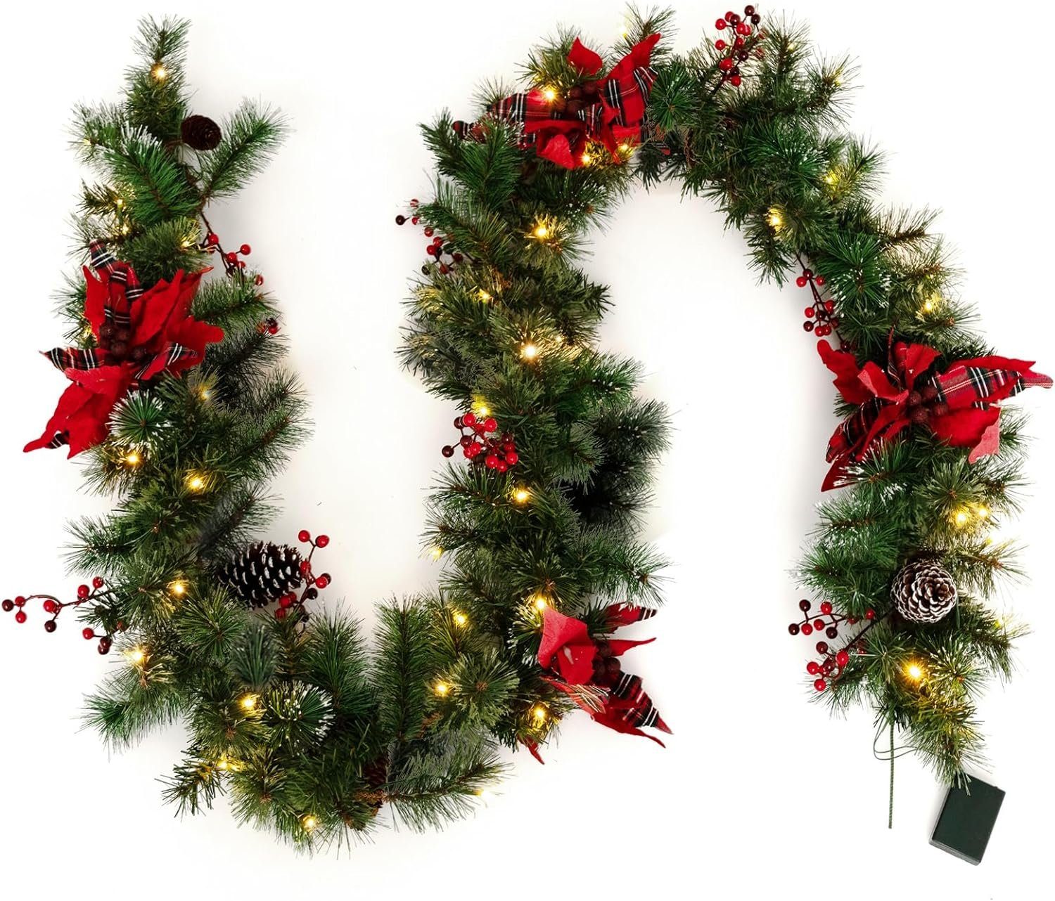 Kunstgirlande Weihnachtsgirlande Tannengirlande, KOMFOTTEU, 270 cm günstig online kaufen