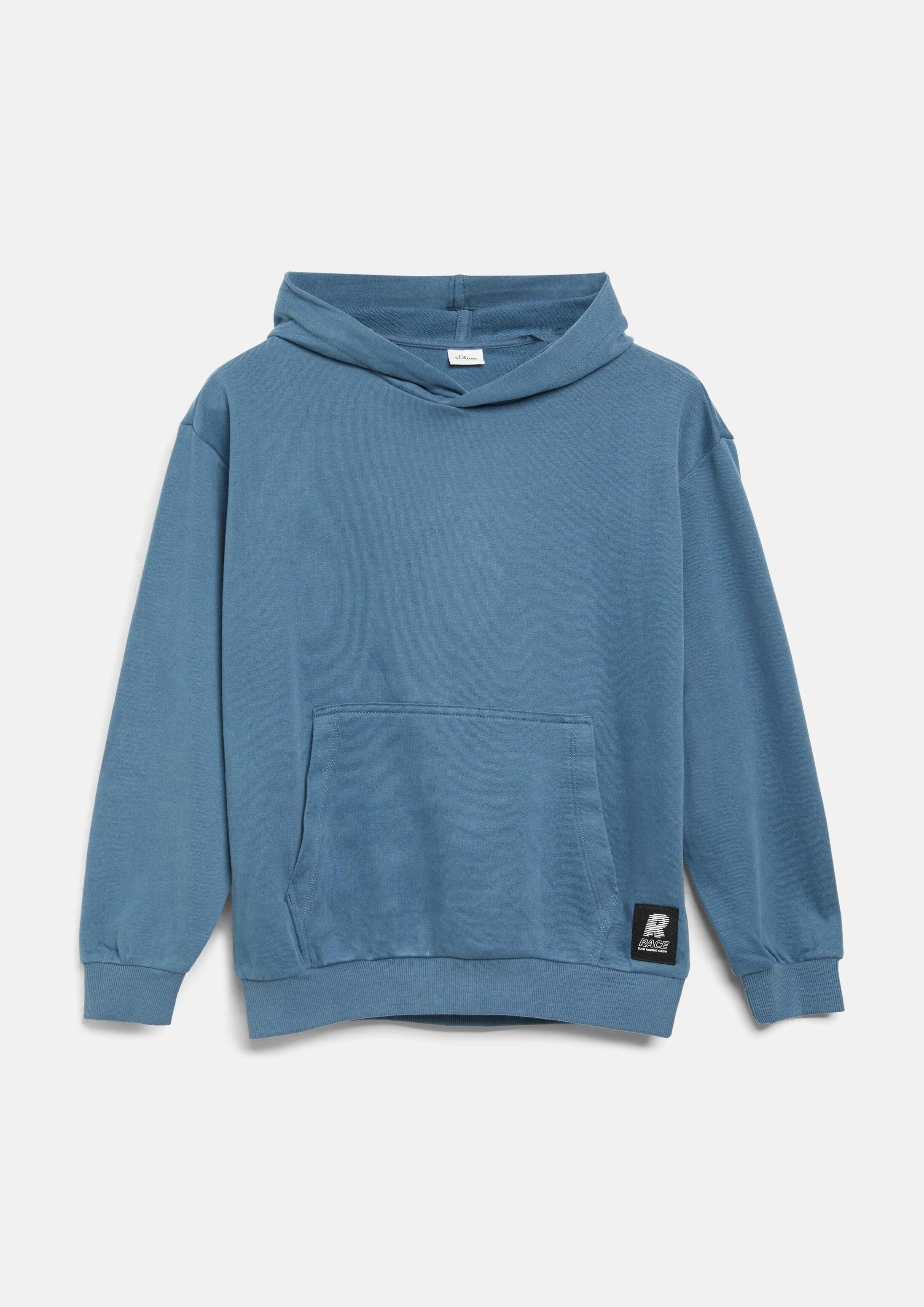 s.Oliver Sweatshirt Sweatshirt Oversize Kapuzen-Sweatshirt mit Patch