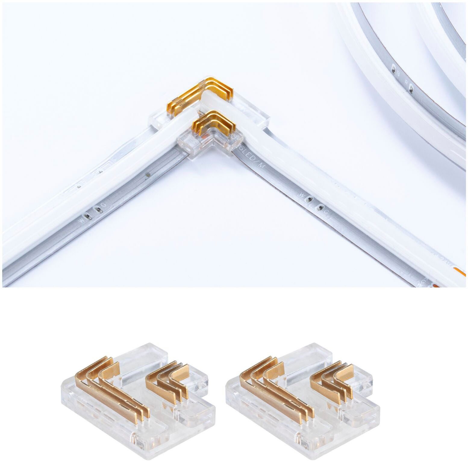 Paulmann Kabelverbinder-Sortiment MaxLED LED Strip Full-Line COB Edge 0,02m max. 144W RGBW, Set, 2-tlg., Farbwechsler, Farbsteuerung