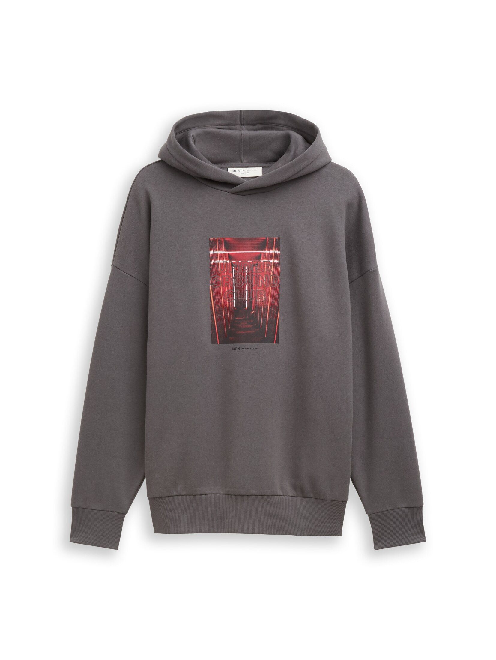 TOM TAILOR Denim Sweatshirt Strick & Sweatshirts Oversize Hoodie Sweatshirt mit Print