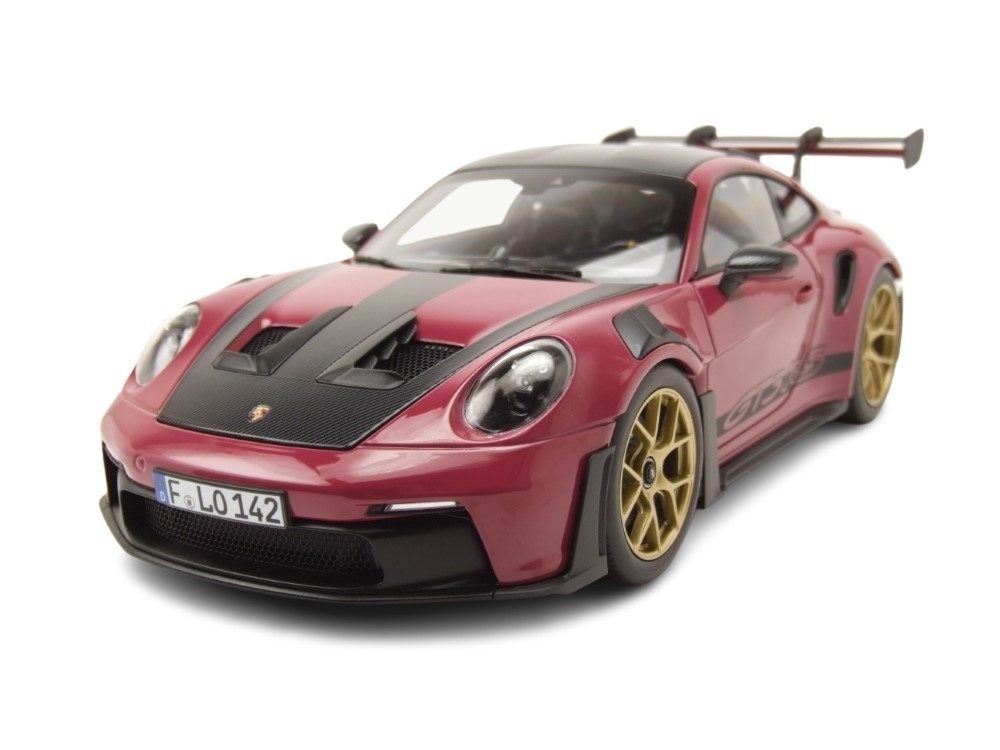 Norev Modellauto Porsche 911 GT3 RS Weissach Pack 2022 sternrubin, Maßstab 1:18