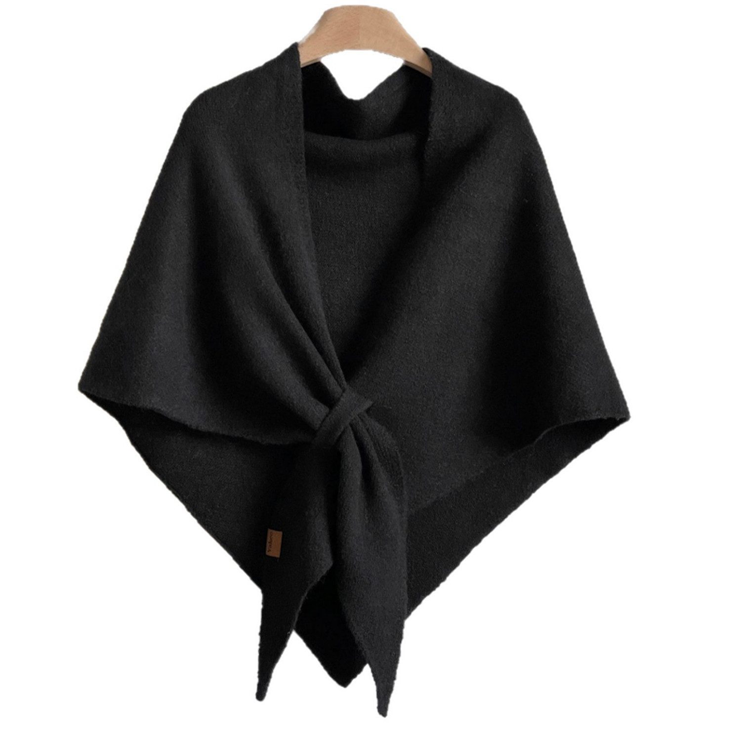 Refttenw Poncho Dreieckstuch Cape, warmer Halsschal,Schultertuch,Bindeschal