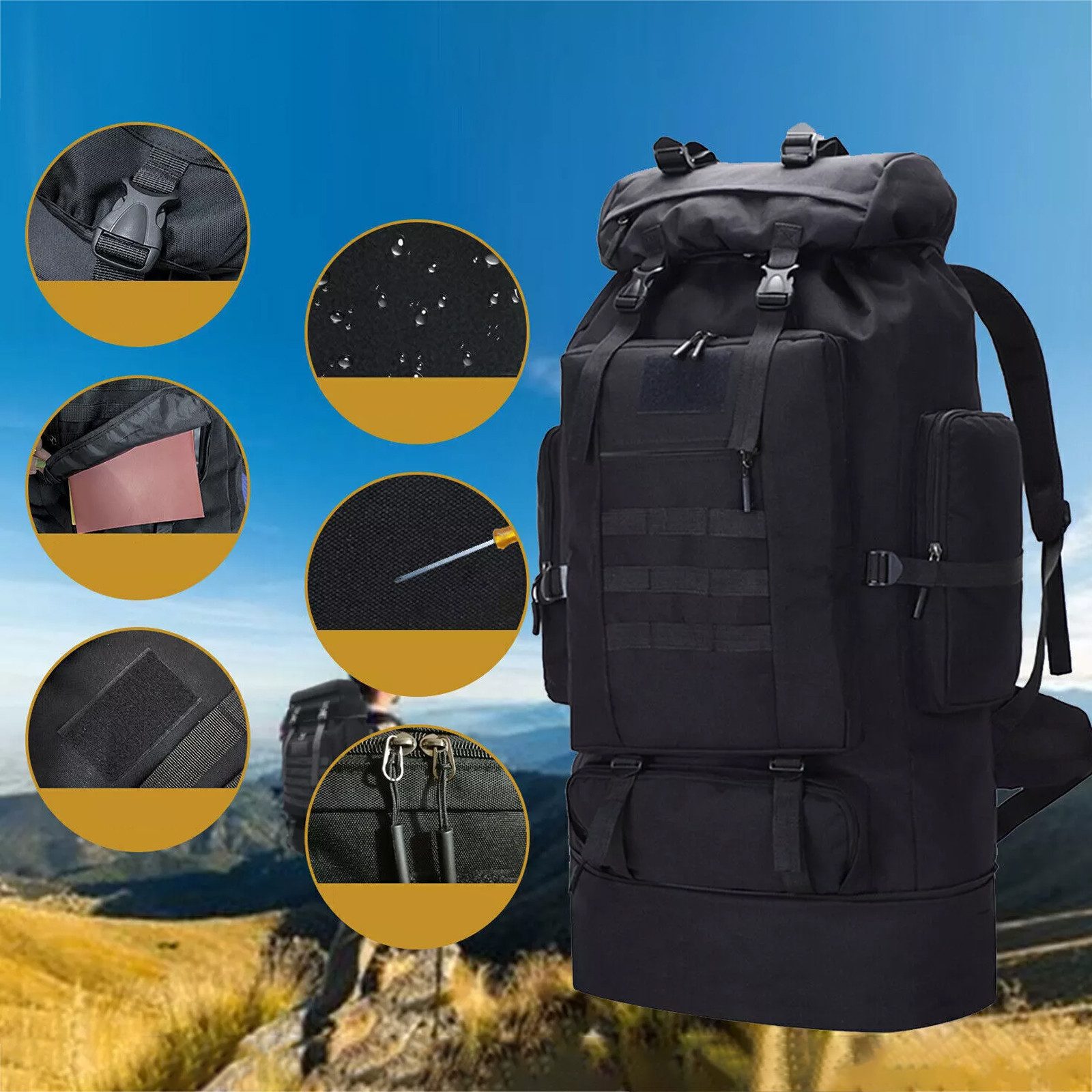 REDOM Wanderrucksack 80L Outdoor Trekkingrucksack Camping günstig online kaufen