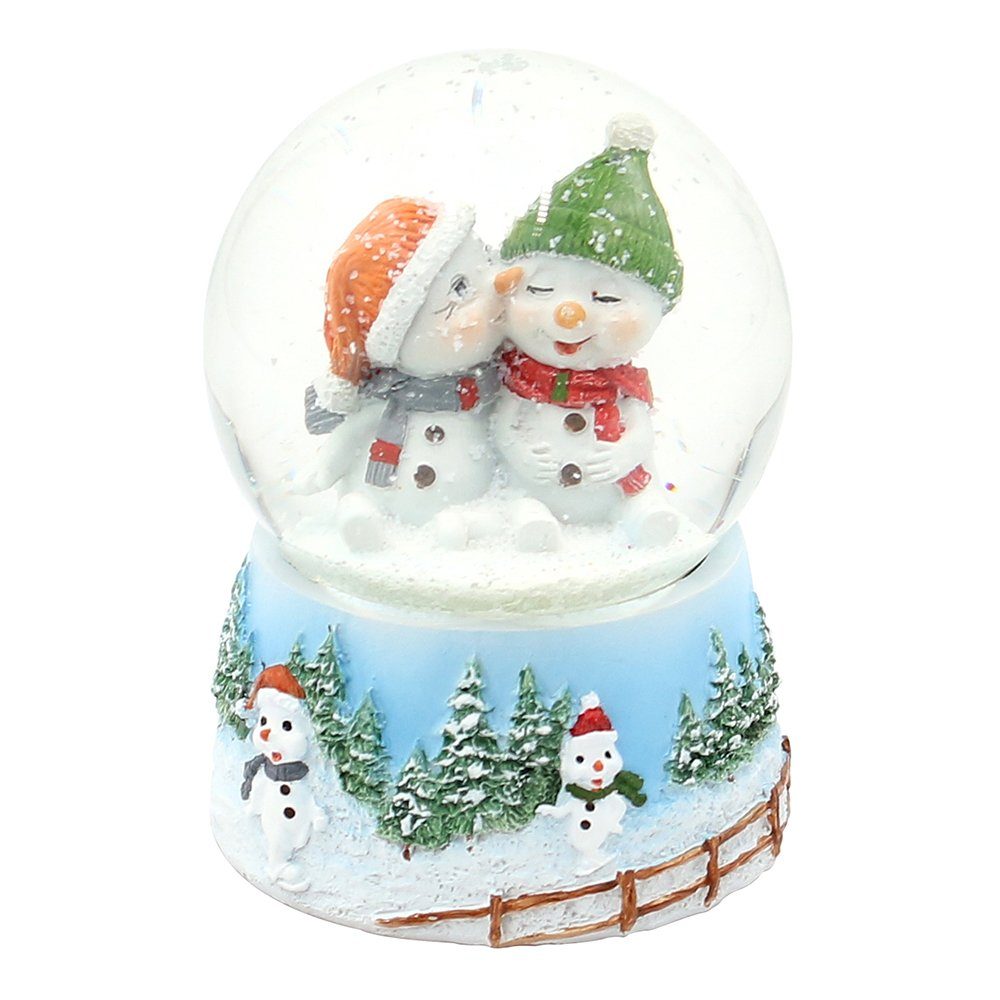 Schneekugel, Maße ca. Santa, Kugel: (1 cm. 6,5 x 7 H/B/Ø Schneekugel weiß cm/ St) 8,5 Ø Dekohelden24