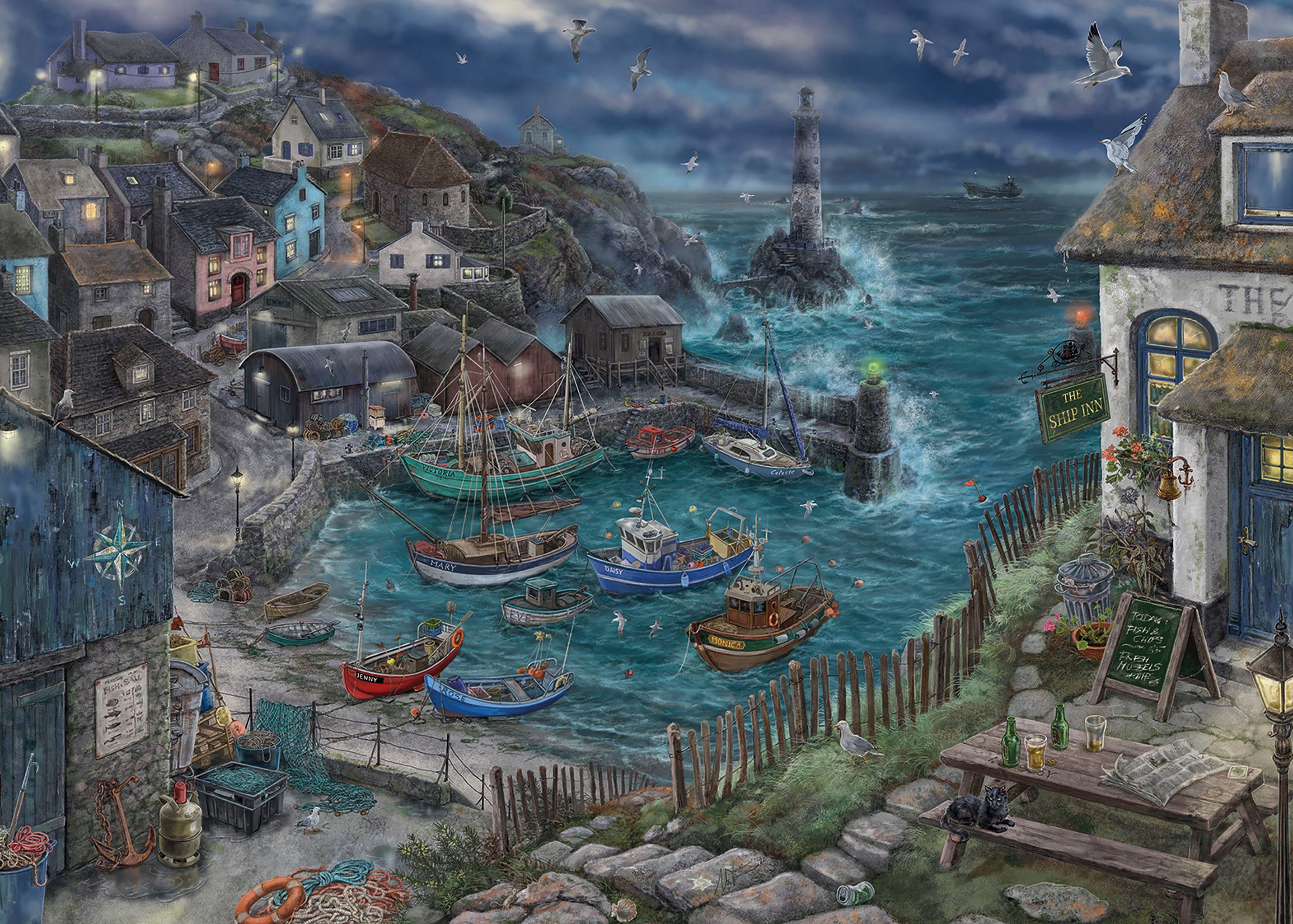 Ravensburger Puzzle Das Fischerdorf, 759 Puzzleteile, günstig online kaufen