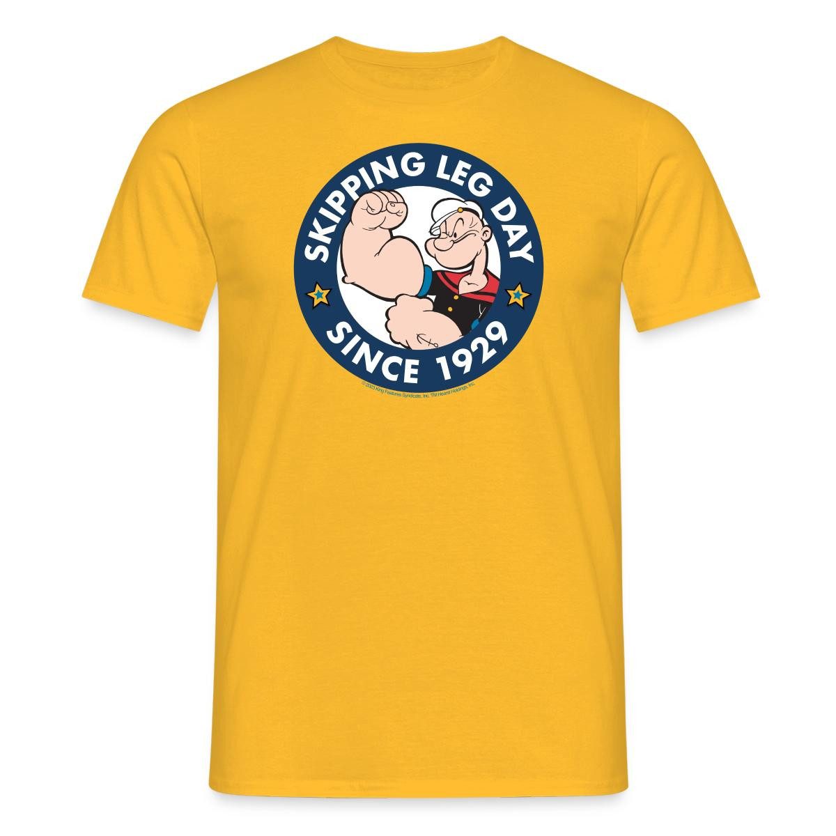 T-Shirt Popeye Skipping Leg Day Since 1929 Männer T-Shirt