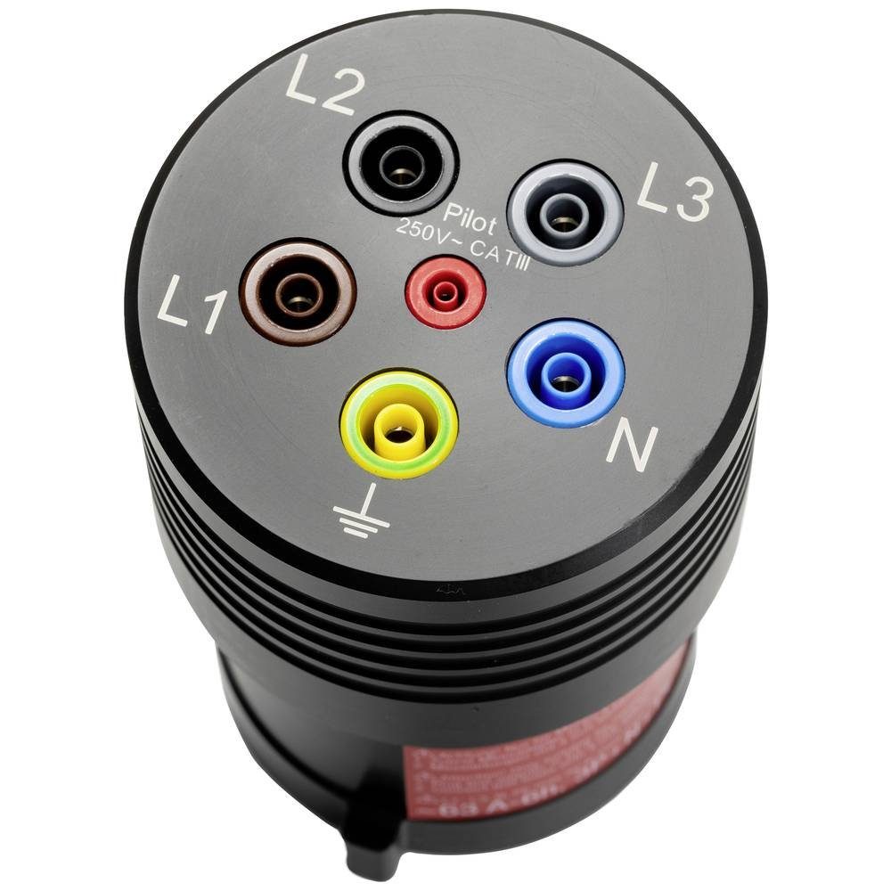 Messadapter zum Messen an 5-poligen 63 A CEE Stromadapter