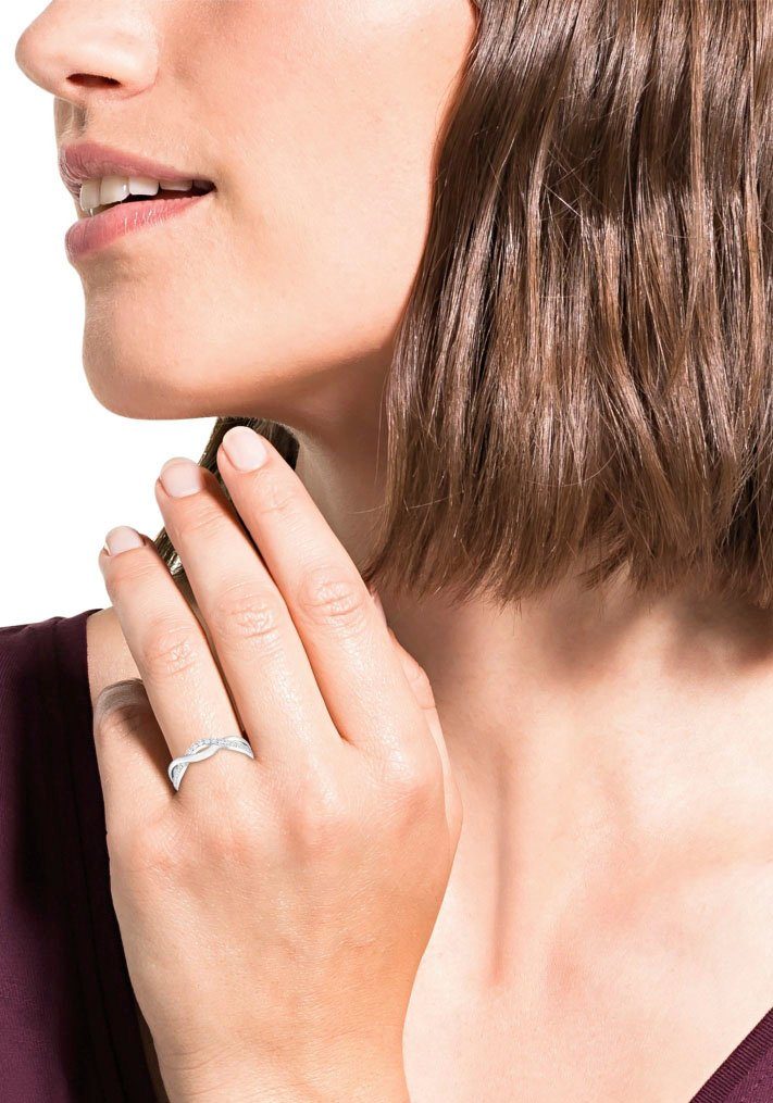 Zirkonia mit Classic (1-tlg), Silver Fingerring Amor