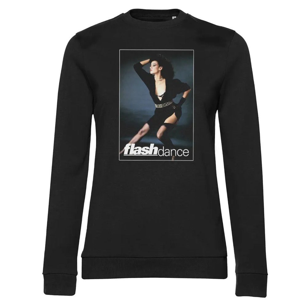 Flashdance Rundhalspullover Framed Posé Girly Sweatshirt