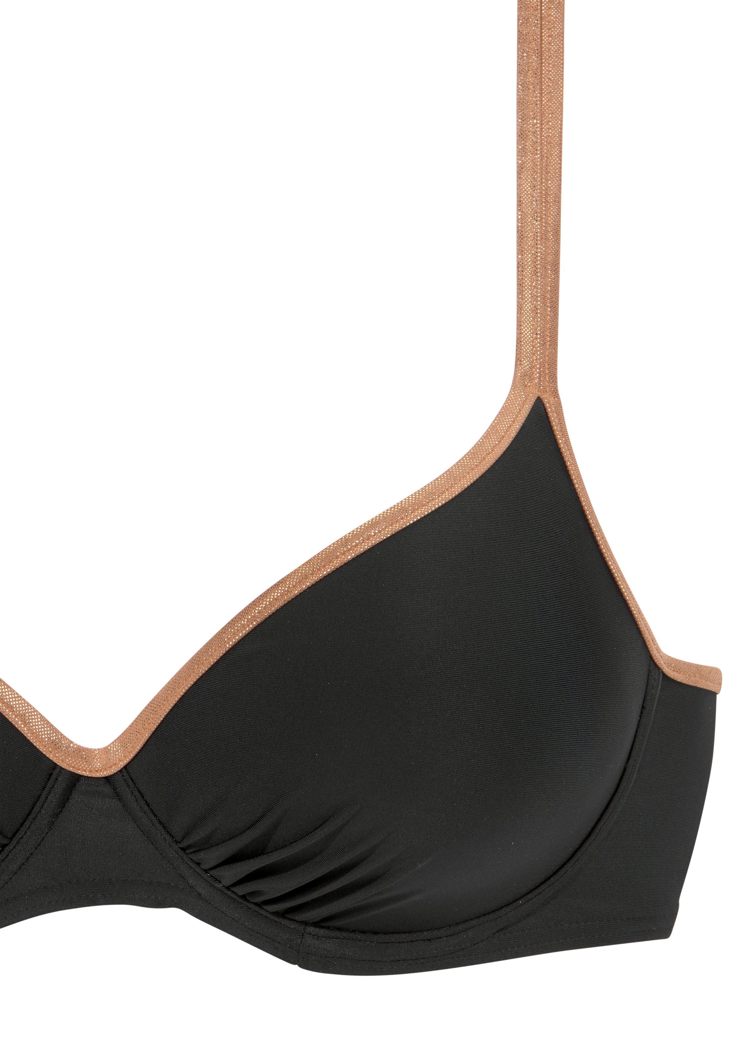 Bruno Banani Bügel-Bikini-Top Milano, mit kupferfarbenen Paspeln