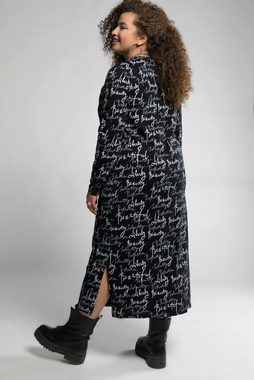 Studio Untold Jerseykleid Jerseykleid A-Line Wording Print Rundhals Langarm