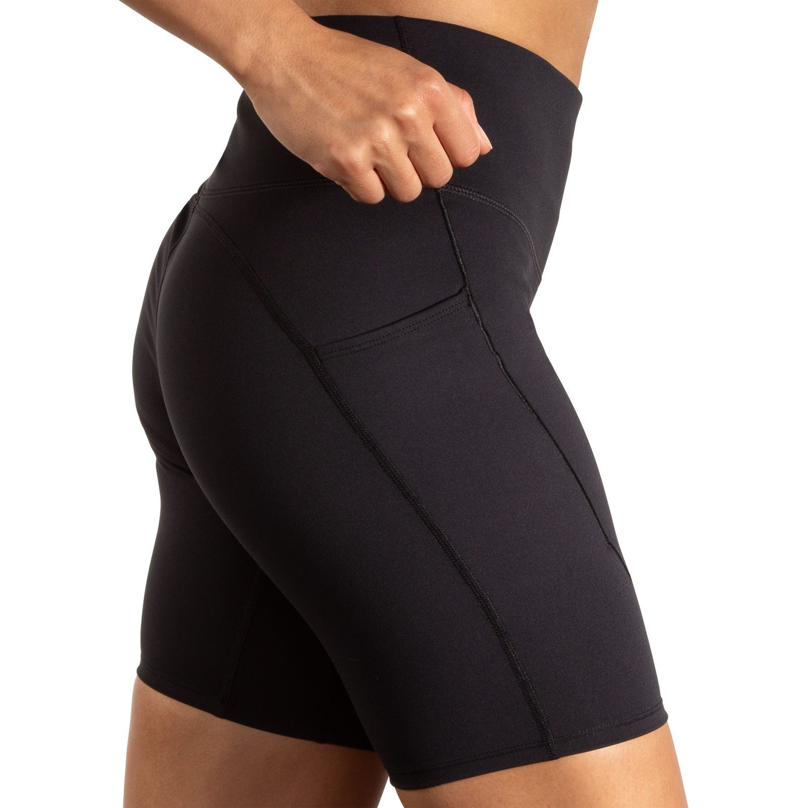 Brooks Lauftights Spark 8" Short Tight Lady 221662-001 optimalen Komfort und Verstaumöglichkeiten