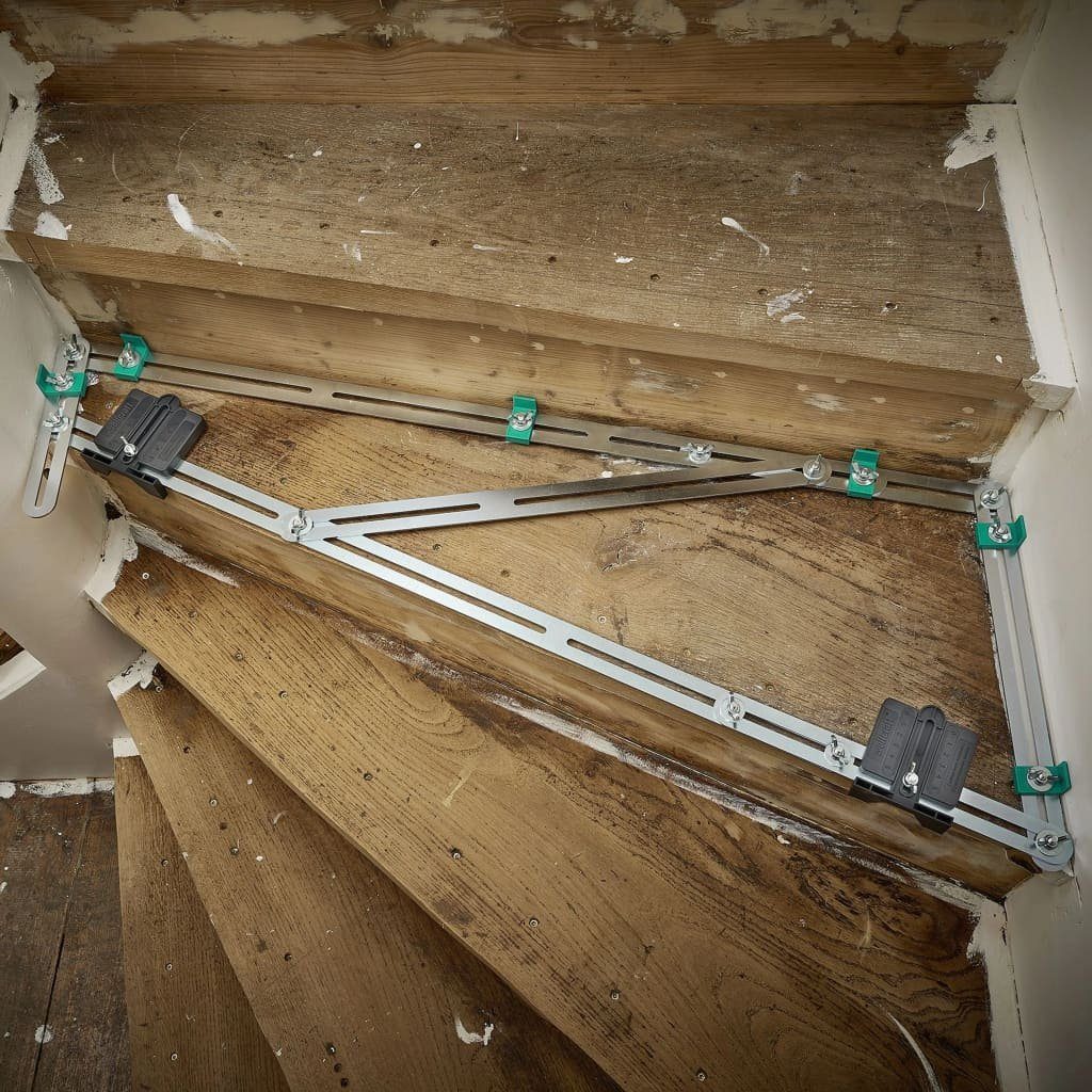 Wolfcraft Zollstock für Treppensanierungen Winkelschablone