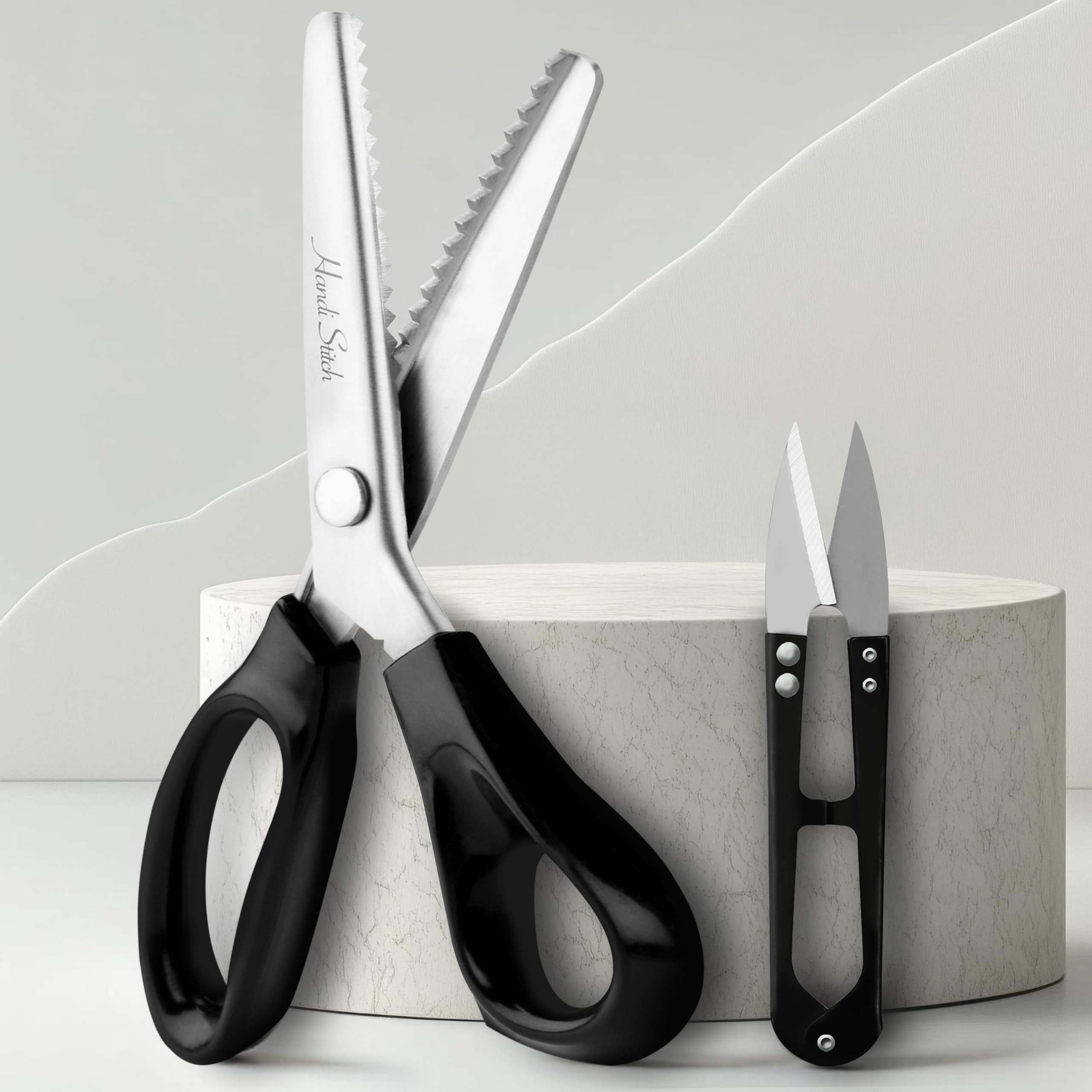 Handi Stitch Ножницы для ткани Handi Stitch Zackenschere - Schneiderschere 22,86cm Edelstahl Schwarz, (1-tlg)