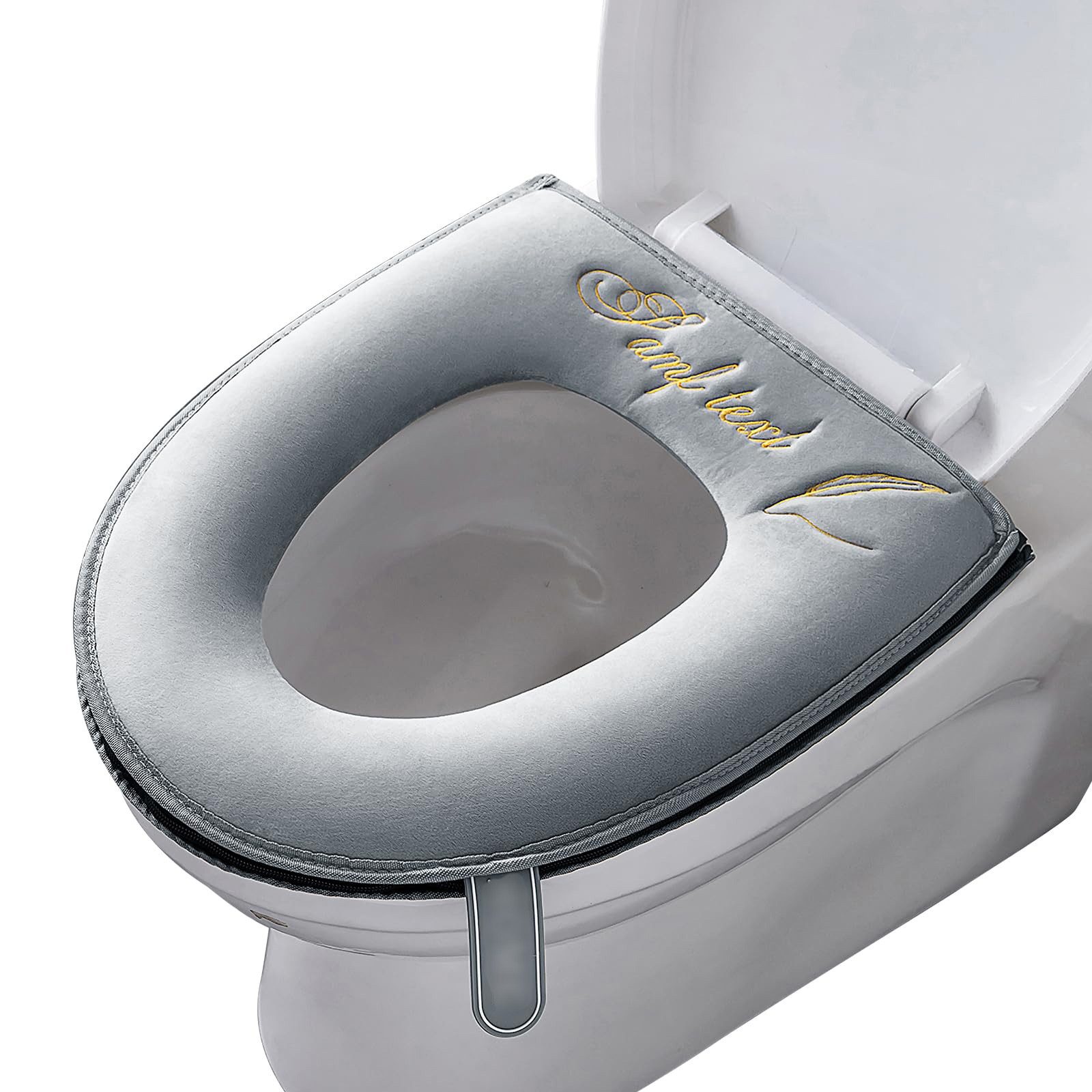 Coonoor WC-Deckelbezug weiche WC-Sitzbezüge mit Griff, Toilettendeckelbezug günstig online kaufen