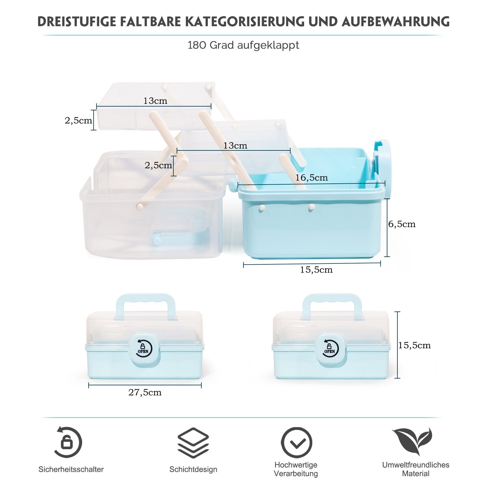 Zedelmaier Aufbewahrungsbox Aufbewahrungsboxen mit Fächern, Sortierboxen, günstig online kaufen