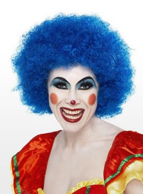 Smiffys Kostüm-Perücke Clown blau, Blaues Clownskostüm Accessoire