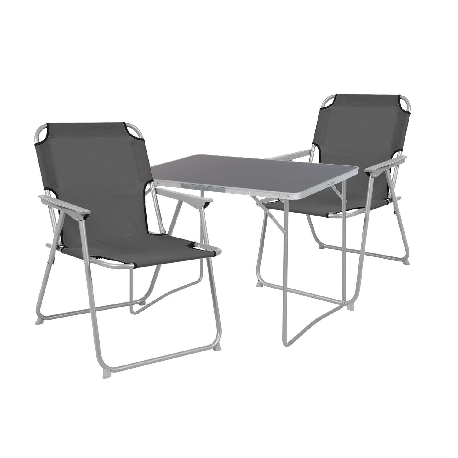 Klappstuhl 3er Campingmöbel Set Outdoor Camping Stuhl Aluminium Tisch klappbar
