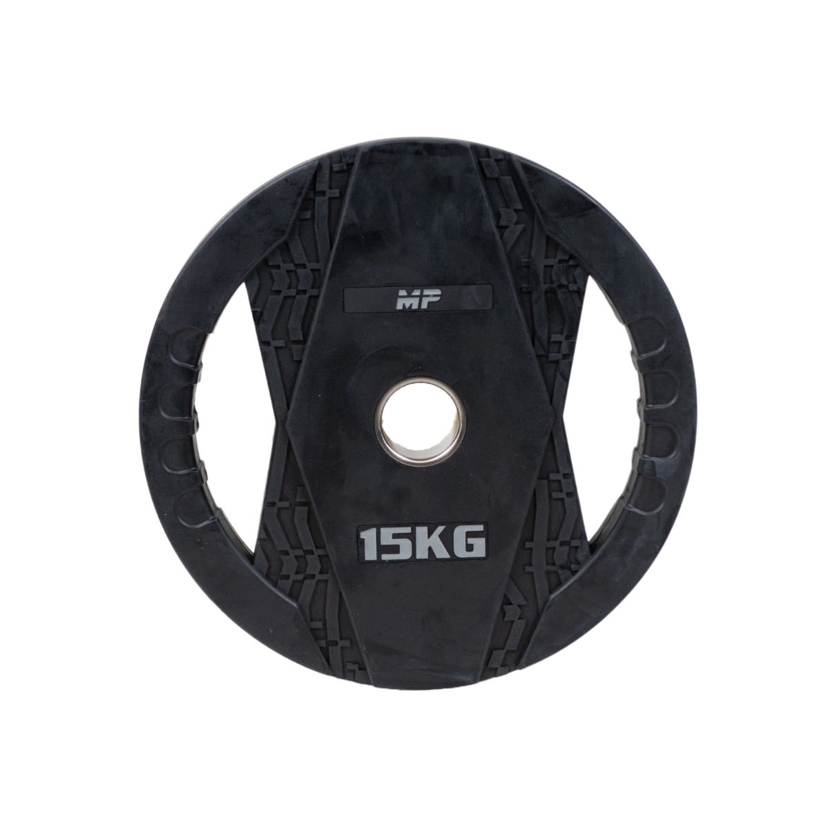 Muscle Power Hantelscheibe Muscle Power Olympische Hantelscheibe mit Griffen - 15 kg